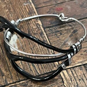 HAWAIIAN BLACK CORAL AND SILVER BRACELET